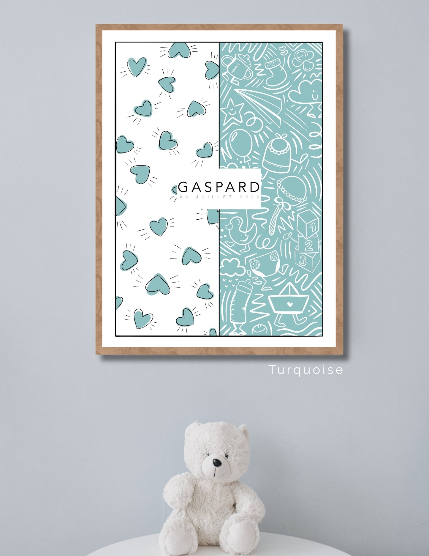 Affiche personnalisée bébé/enfant