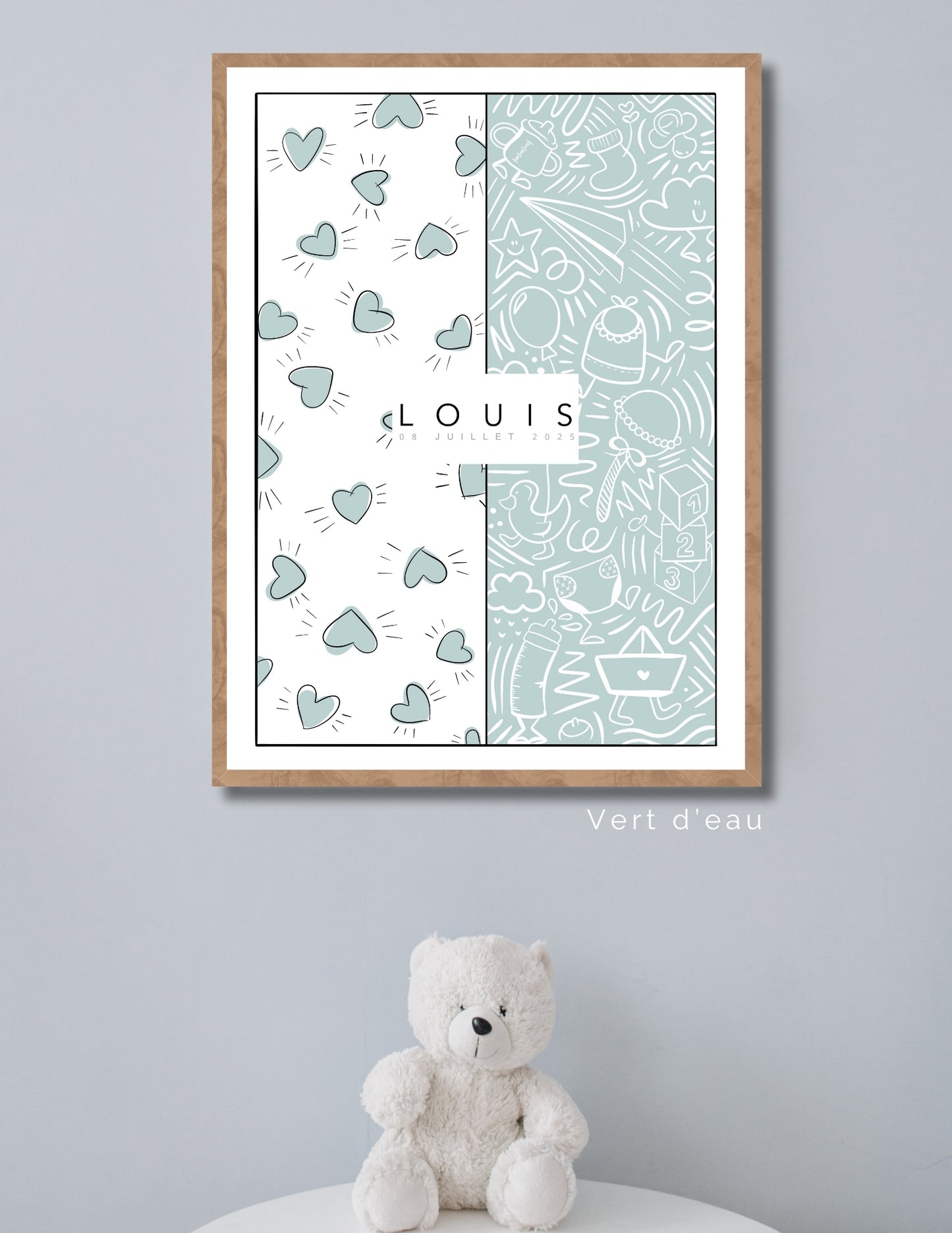 Affiche personnalisée bébé/enfant