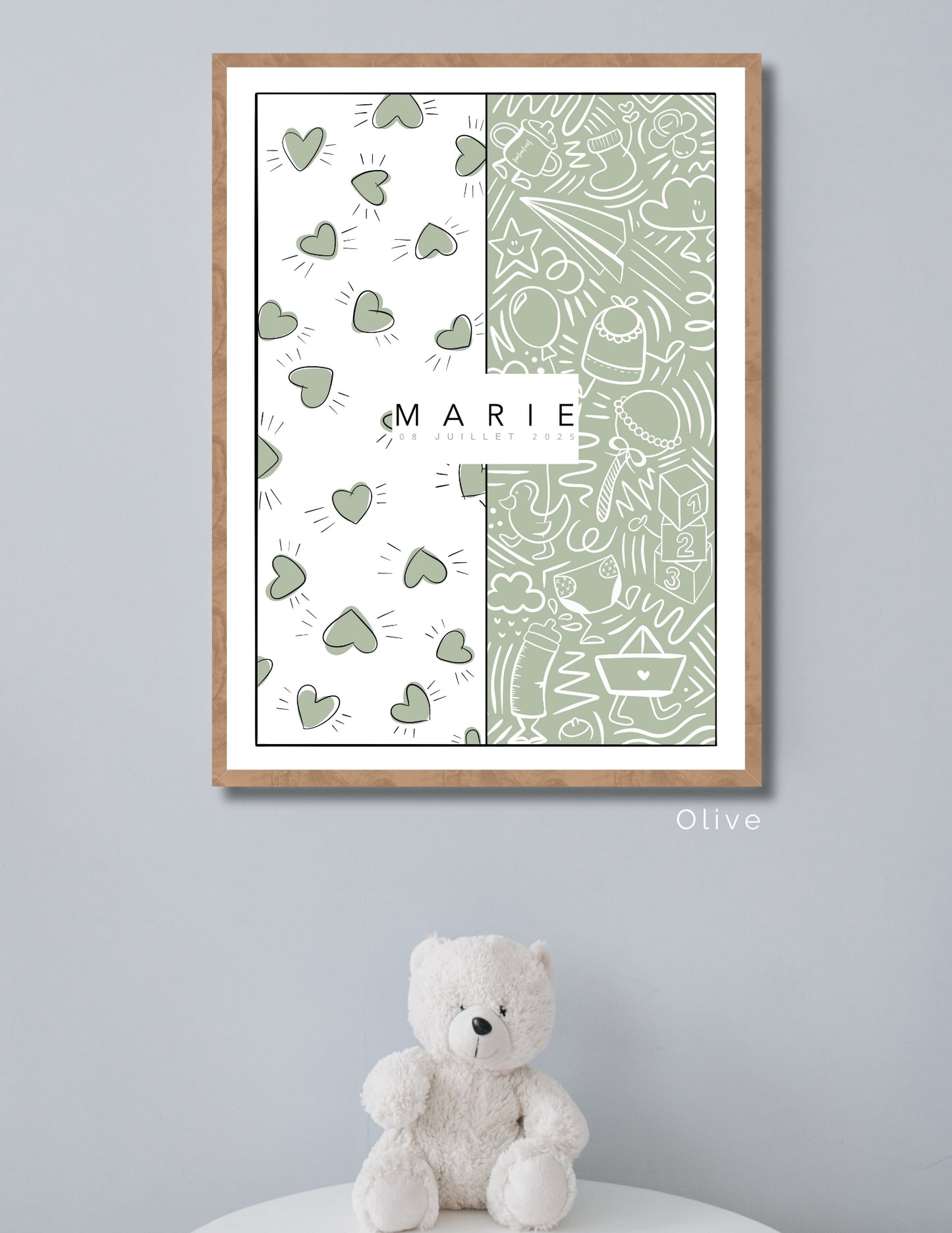 Affiche personnalisée bébé/enfant