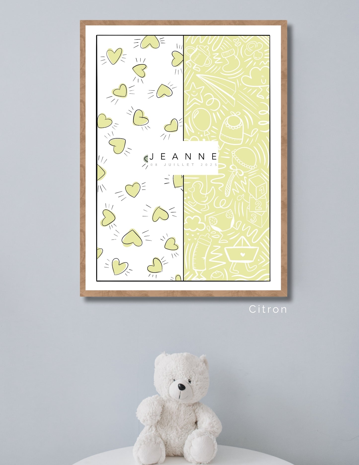 Affiche personnalisée bébé/enfant