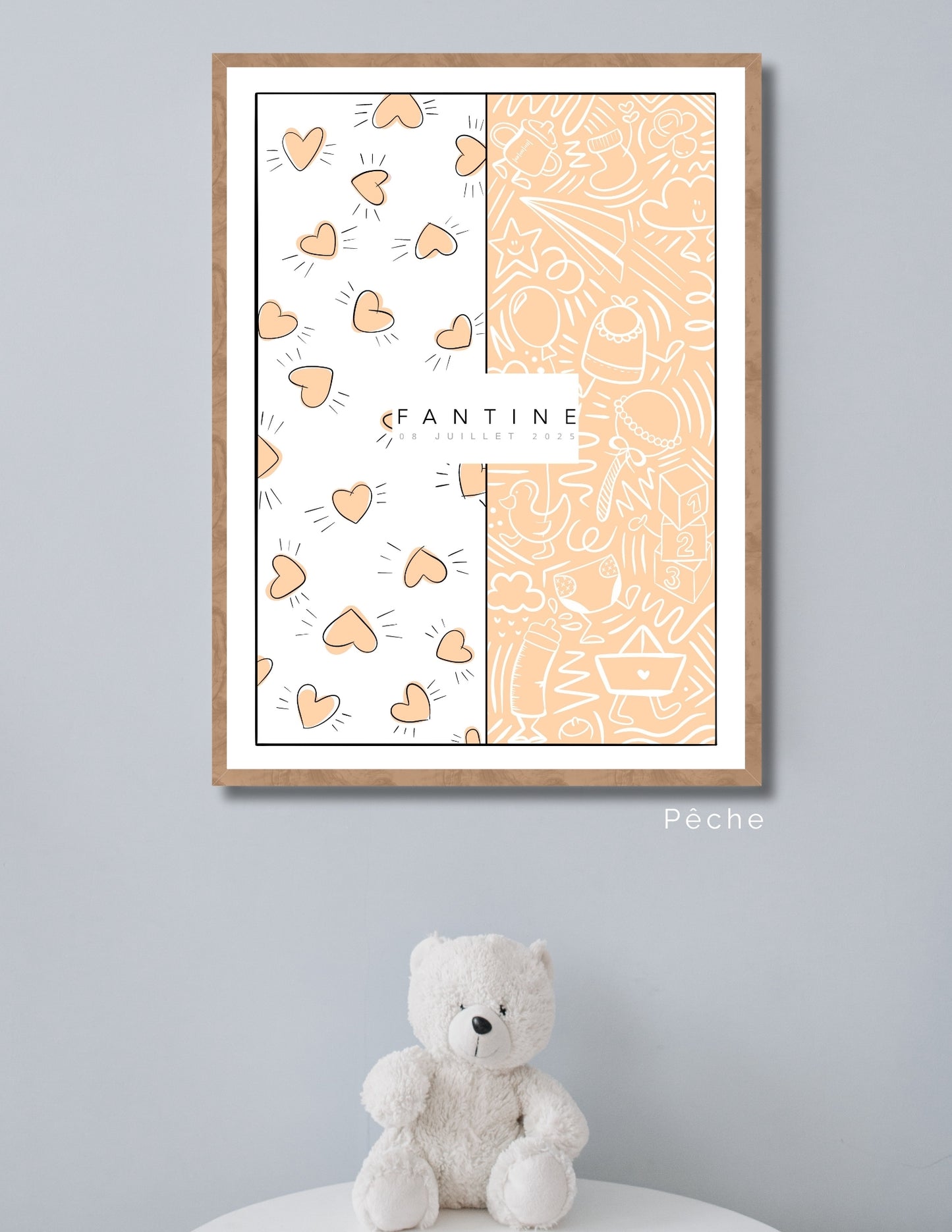 Affiche personnalisée bébé/enfant