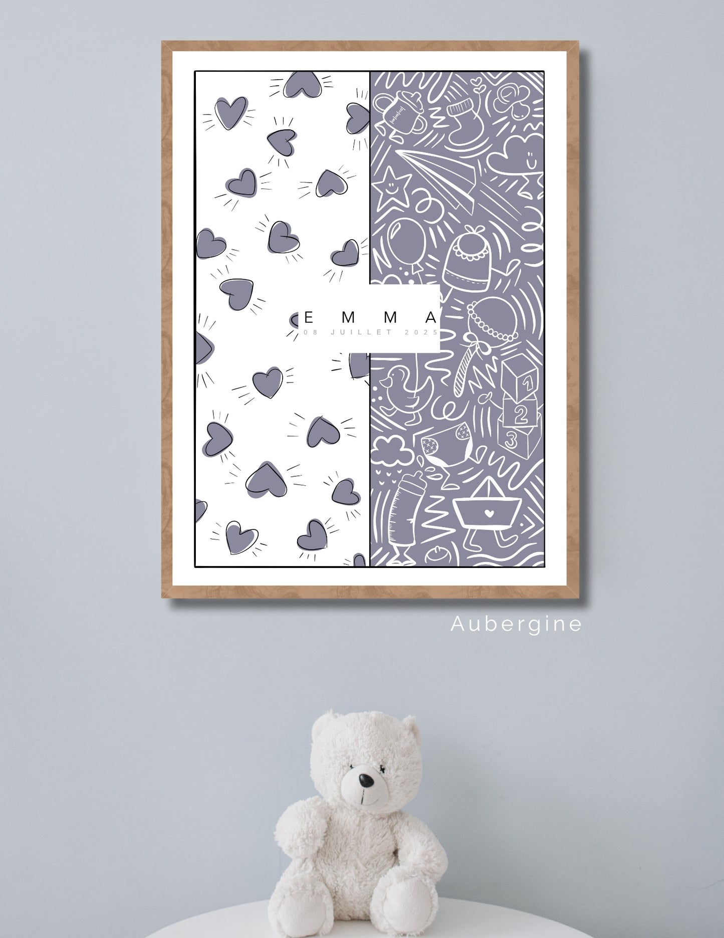 Affiche personnalisée bébé/enfant