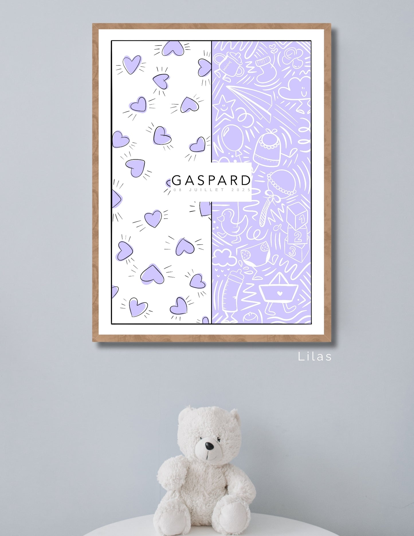 Affiche personnalisée bébé/enfant