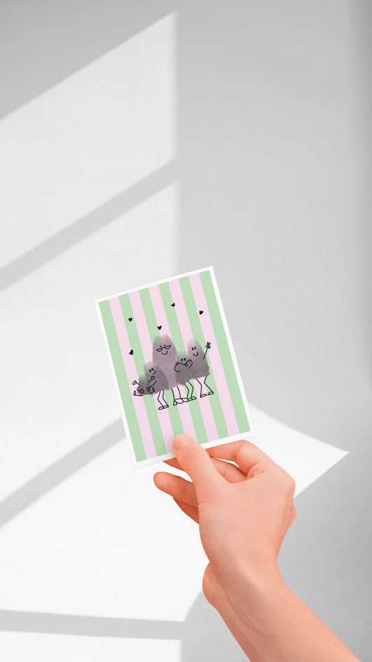 Lot de 4 cartes A6 “Maman/Mamie”